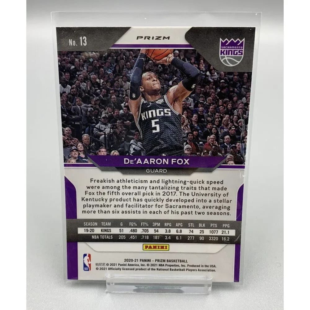 2020-2021 Nba Prizm De'Aaron Fox‎ Green Parallel Card #13